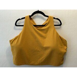 Athleta‎ Stretch Yellow Conscious Crop 3X D-DD Women's Bra Workout  Yoga NWT